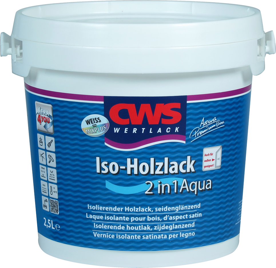 CWS WERTLACK® Iso-Holzlack 2 in 1 Aqua